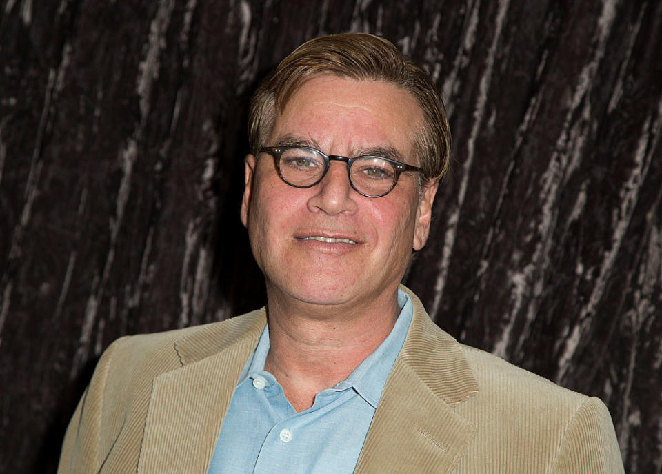 Aaron Sorkin smiles