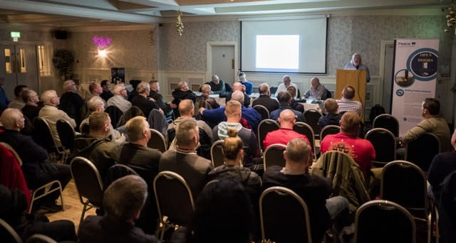 An Open Doors discussion event was held on Irish unity and the impact of the UK’s EU separation involving former prisoners from the Northern Ireland conflict (Liam McBurney/PA)