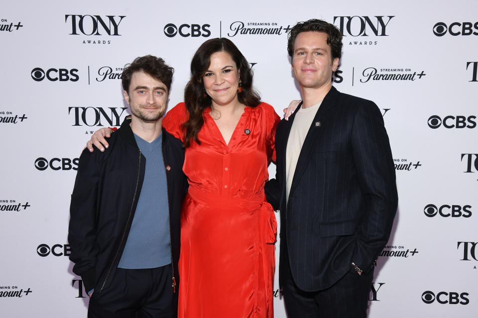 Daniel Radcliffe, Lindsay Mendez and Jonathan Groff