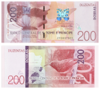 <strong>Billete de 200 dobras de São Tomé and Príncipe (US$8.80).</strong> <em>Imagen de la web de la Sociedad Internacional de Billetes Bancarias (IBNS, por su iniciales en inglés). Cortesía del The Banknote Book.</em>