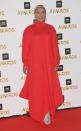 <p>Tent-like dresses are extremely hard to pull off so it's no surprise that Emeli couldn't make this red number work. <i>[Photo: Getty]</i> </p>