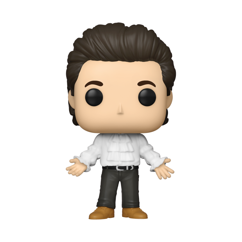 Funko is launching a new 'Seinfeld' themed collection of merchandise that includes this collectible vinyl figure of Jerry Seinfeld in his famous puffy shirt (Photo: Funko)