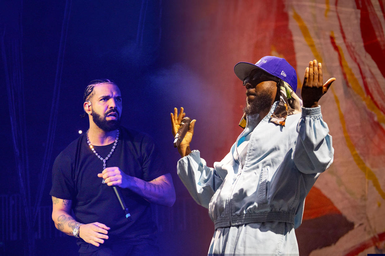 Drake; Kendrick Lamar Photo illustration by Salon/Getty Images
