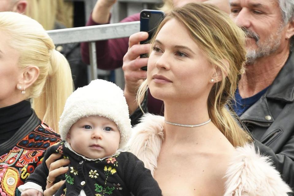 Behati Prinsloo and daughter Dusty Rose in February 2017