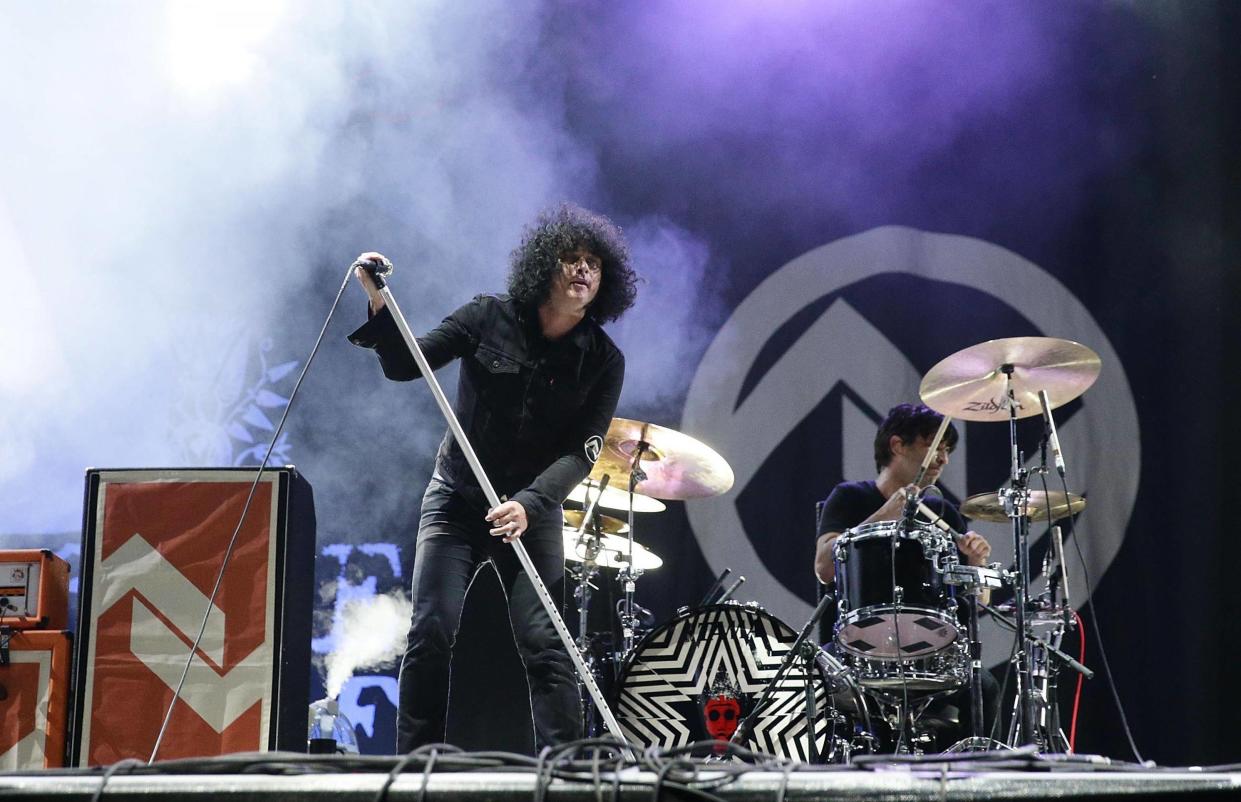 At The Drive-In frontman Cedric Bixler-Zavala suggested his song lyrics in 'Incurably Innocent' refer to the alleged rape of his wife: Getty