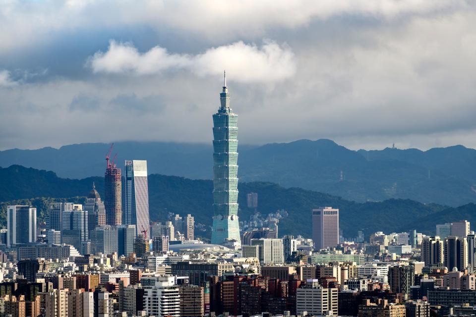 landscape view of Taipei skyscraper