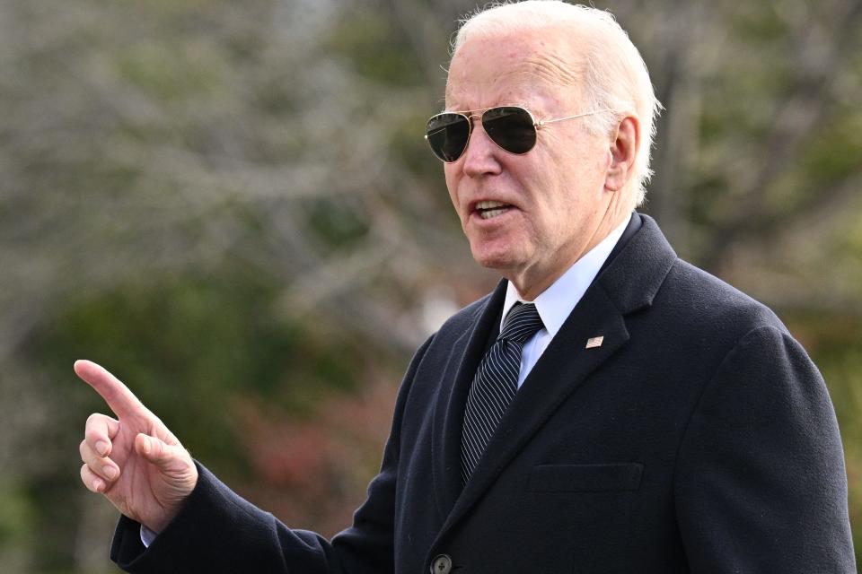 President Joe Biden arrives at White House in Washington, DC, on December 19, 2023, as he returns from Wilmington, Delaware.