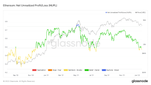 Ethereum Net Unrealised Profit Loss NUPL January 2022 coin rivet