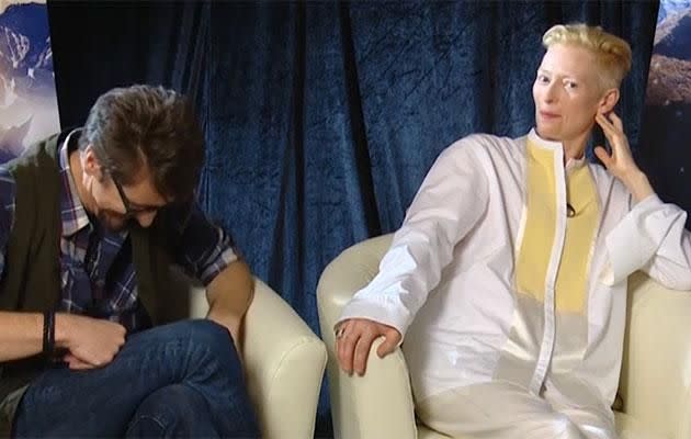 Tilda cracked Scott up by quizzing him over his Doctor Strange pitch.