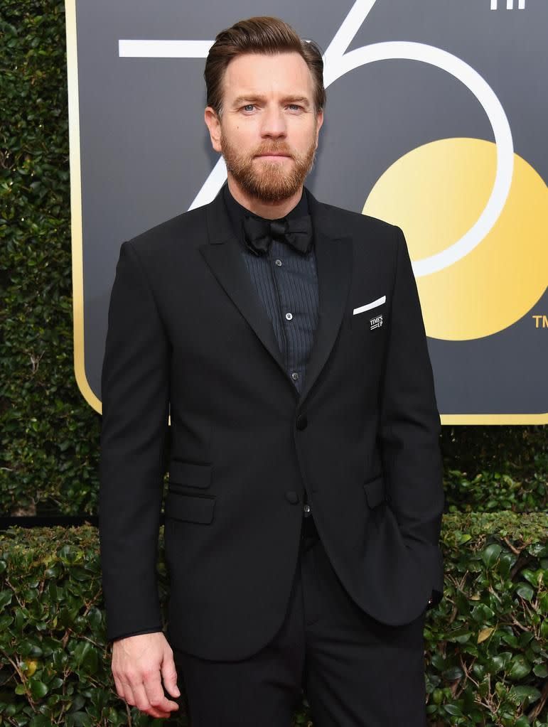 Ewan McGregor arrives for the 75th Golden Globe Awards on January 7, 2018, in Beverly Hills. Source: Getty