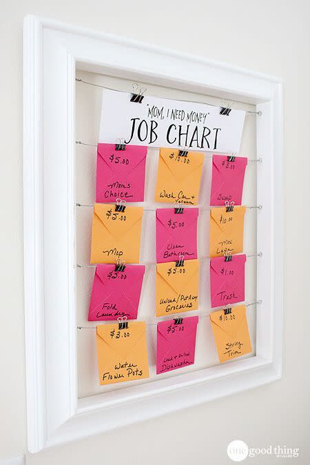 "Mom, I Need Money" Chore Chart