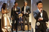 Contestants answering questions during the Q&A segment of the pageant. (Photo: Yahoo Singapore)