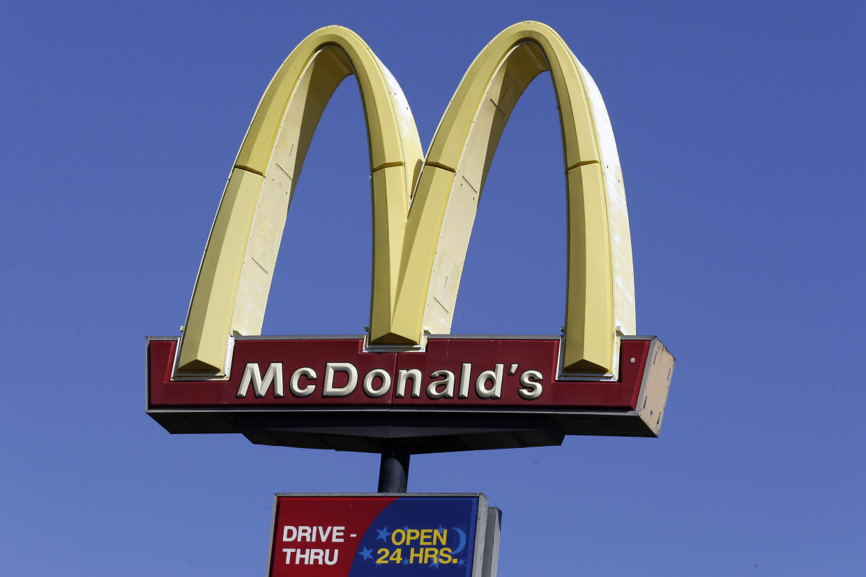 A McDonald's sign along Interstate 40/85 in Burlington, N.C. (AP)