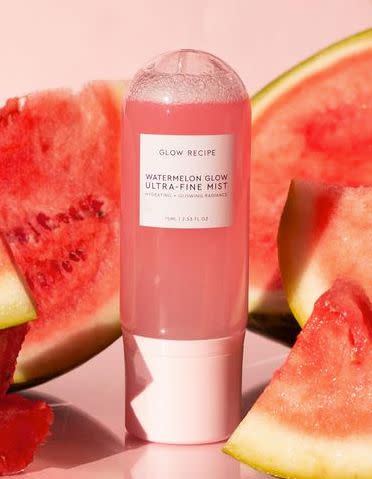 "Next, you would use a toner to balance skin. A great hack for our <a href="https://www.glowrecipe.com/collections/glow-recipe-skincare/products/glow-recipe-watermelon-glow-ultra-fine-mist">Watermelon Glow Ultra-Fine Mist</a> is that it can be used to replace your toner step, as well as layered in between every product to prep skin and to seal in skin care benefits." -- Sarah Lee, co-founder and co-CEO of Glow Recipe<br /><br /><strong><a href="https://fave.co/2HDshbI" target="_blank" rel="noopener noreferrer">Find it for $ at Glow Recipe</a></strong>