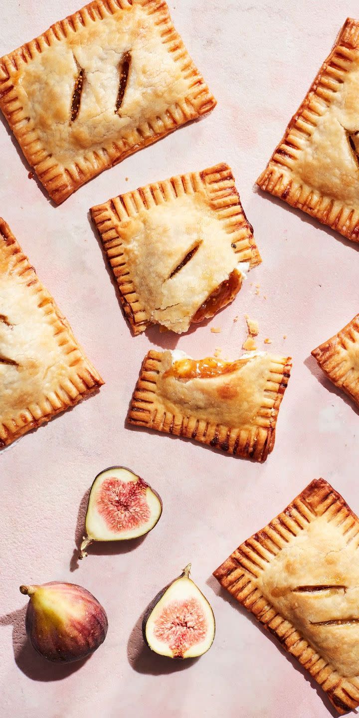 <p>These homemade pastry pockets are filled with fig compote and light cream cheese for a treat that works any time of day. We used SPLENDA sweeteners, but feel free to swap out for regular sugar if you like.</p><p>Get the <strong><a href="https://www.delish.com/cooking/recipe-ideas/recipes/a48506/fig-compote-and-cheese-breakfast-pastry-pockets-recipe/" rel="nofollow noopener" target="_blank" data-ylk="slk:Fig Compote and Cheese Breakfast Pastry Pockets recipe" class="link ">Fig Compote and Cheese Breakfast Pastry Pockets recipe</a></strong>.</p>