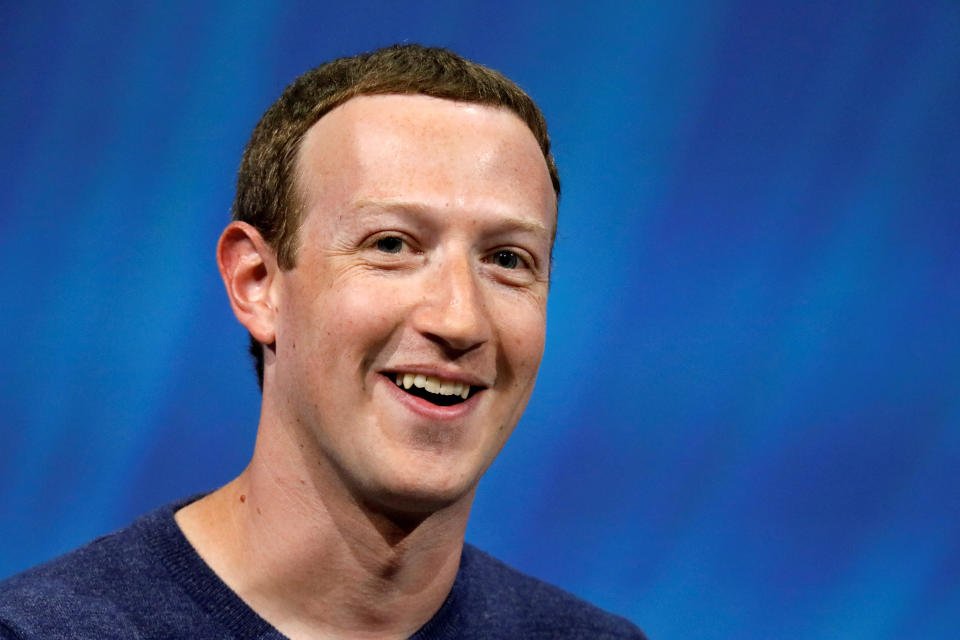 Facebook's founder and CEO Mark Zuckerberg reacts as he speaks at the Viva Tech start-up and technology summit in Paris, France, May 24, 2018. REUTERS/Charles Platiau