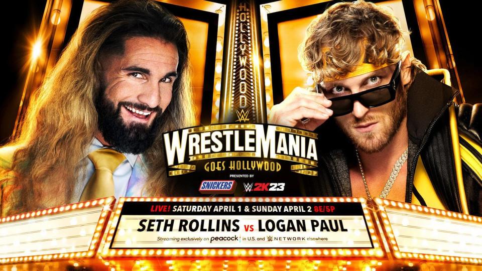 wwe wrestlemania 39 seth rollins vs logan paul