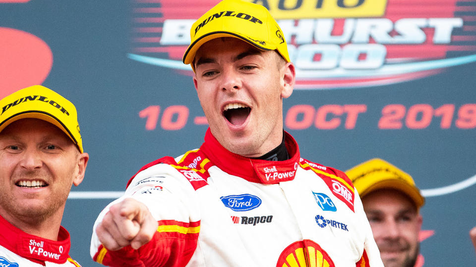 Scott McLaughlin, pictured here after winning the Bathurst 1000.