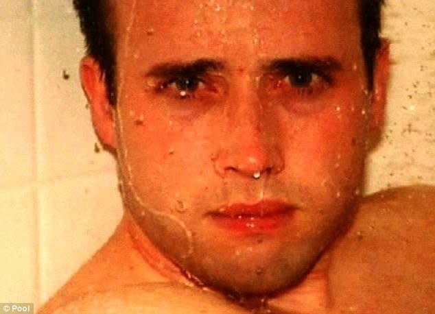 A photo of Alexander that was shown in court.  The body of 30-year-old Travis Alexander, the man Arias dated for months, was found on June 9, 2008, in a pool of blood in the shower of his Mesa apartment by friends. His throat had been cut from ear to ear, and he had been shot in the face and stabbed 27 times.  In 2013, a jury found Arias guilty of first-degree murder, but was deadlocked on whether to sentence her to life imprisonment or death, prompting the penalty retrial now in progress.