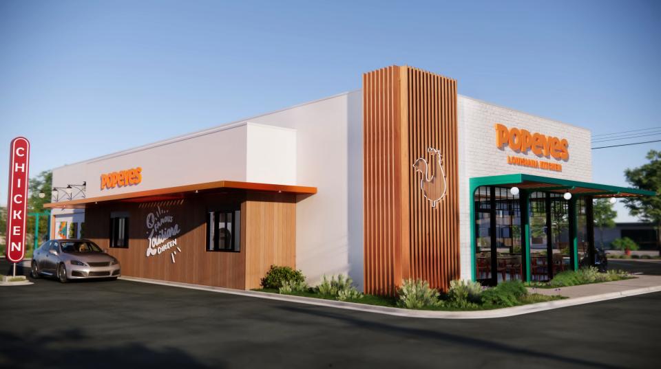 This rendering, courtesy of the city of Sturgis, shows the proposed Popeyes Lousiana Kitchen restaurant set for construction next year on South Centerville Road