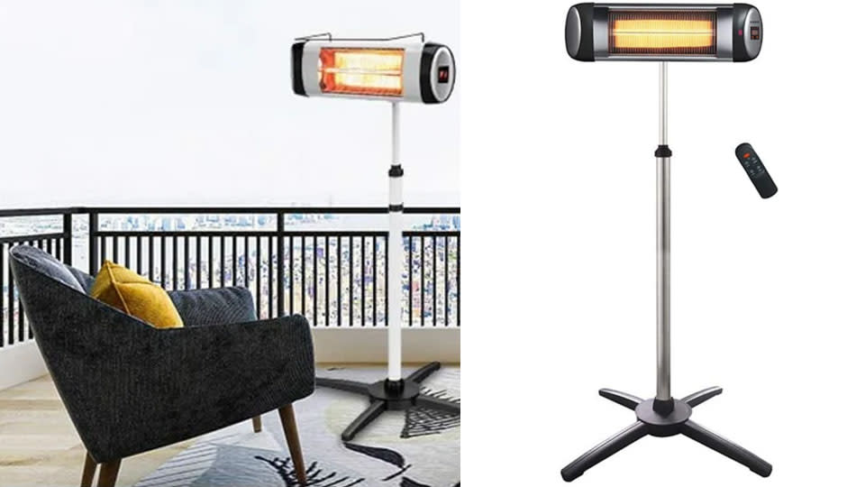 This electric patio heater is just $100 right now! (Photo: Wayfair)