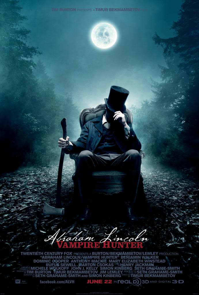 20th Century Fox's "<a href="http://movies.yahoo.com/movie/abraham-lincoln-vampire-hunter/" data-ylk="slk:Abraham Lincoln: Vampire Hunter;elm:context_link;itc:0;sec:content-canvas" class="link ">Abraham Lincoln: Vampire Hunter</a>" - 2012