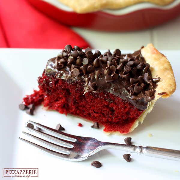 Red Velvet Fudge Pie