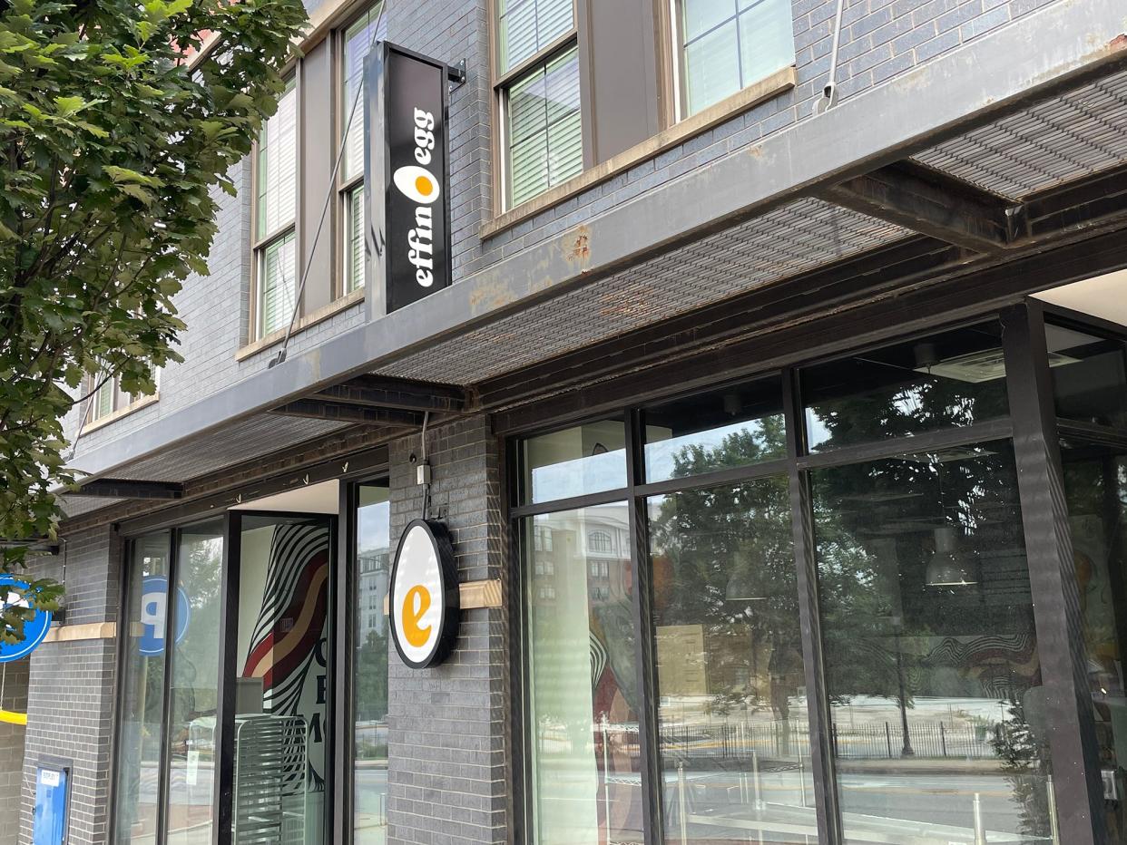 Effin Egg, a fast-casual breakfast sandwich restaurant located at 140 W. Broad St., is expected to open in 2023.