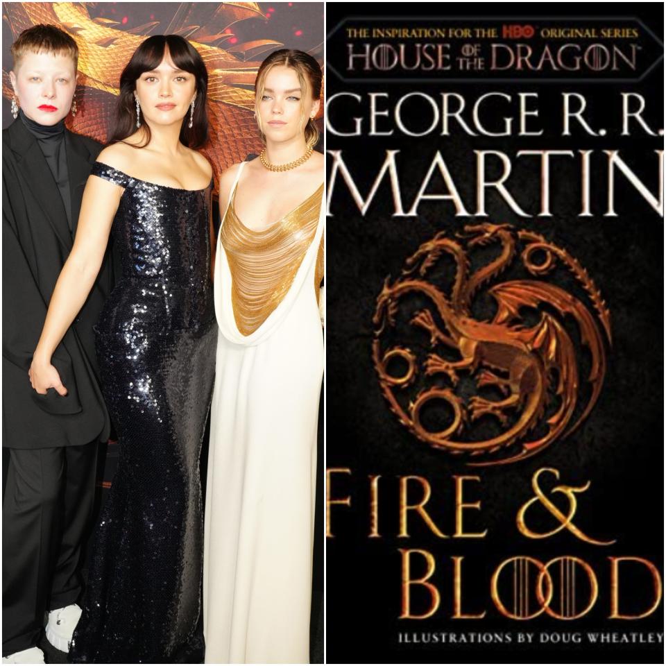The stars of House of the Dragon: Fire and Blood Game of Thrones books TV series July 2022