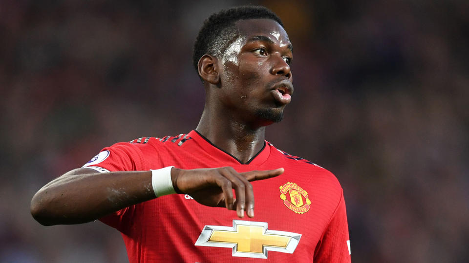 Paul Pogba appears uneasy at Manchester United. Pic: Getty