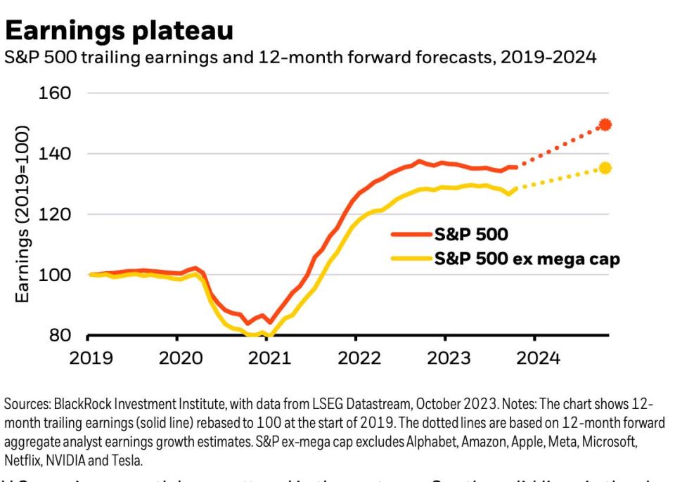 S&P 500 earnings growth has stagnated.