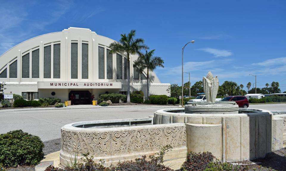 A view of the historic Sarasota Municipal Auditorium.