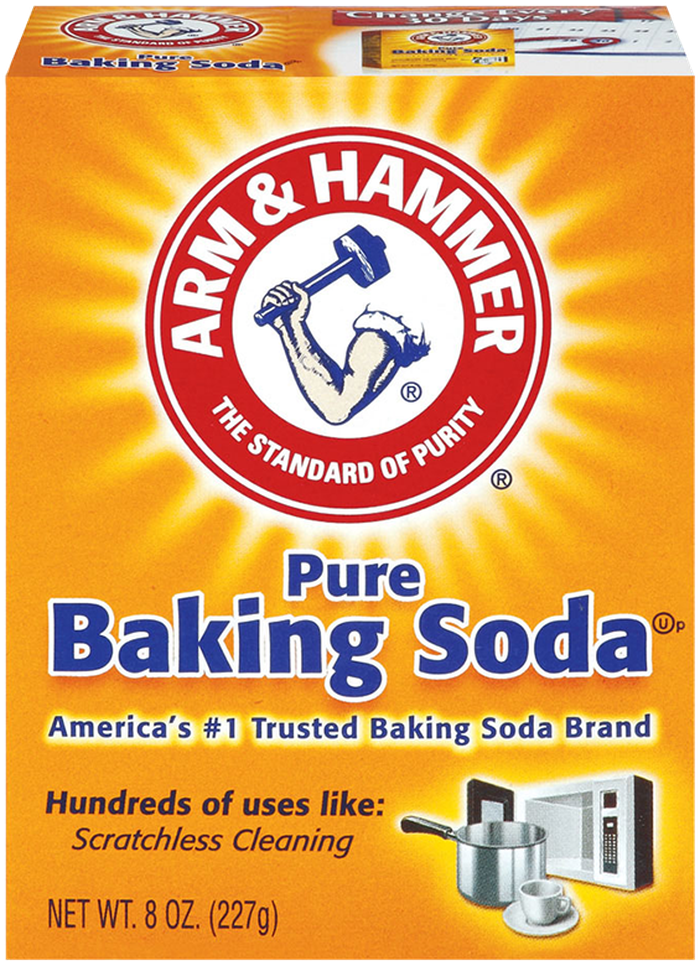 A box of Arm & Hammer baking soda.