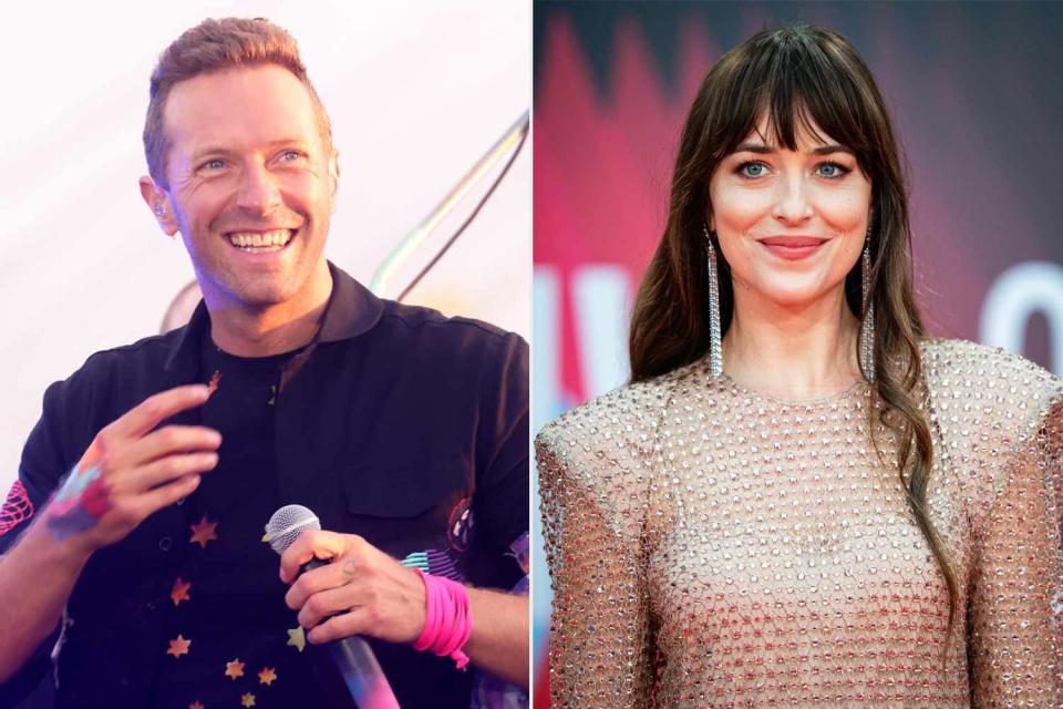 JMEnternational for BRIT Awards/Getty; Samir Hussein/WireImage Chris Martin and Dakota Johnson