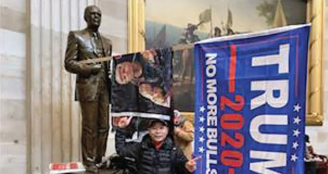 IMAGE: Houston police Officer Tam Dinh Pham in the Capitol on Jan. 6 (FBI)