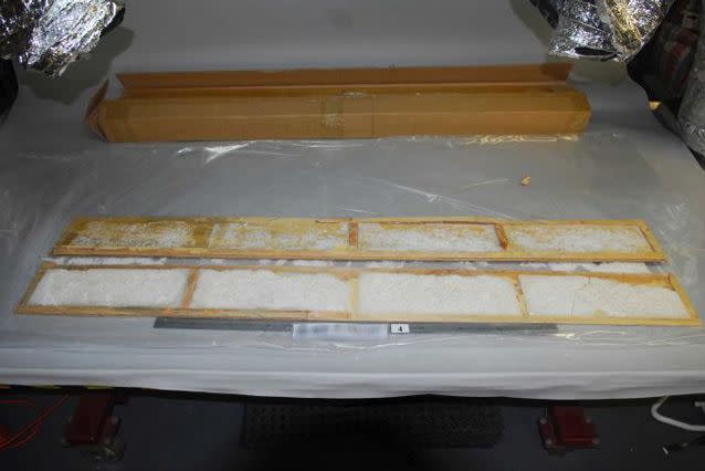 The drugs were found packed into floorboards. Source: Australian Federal Police