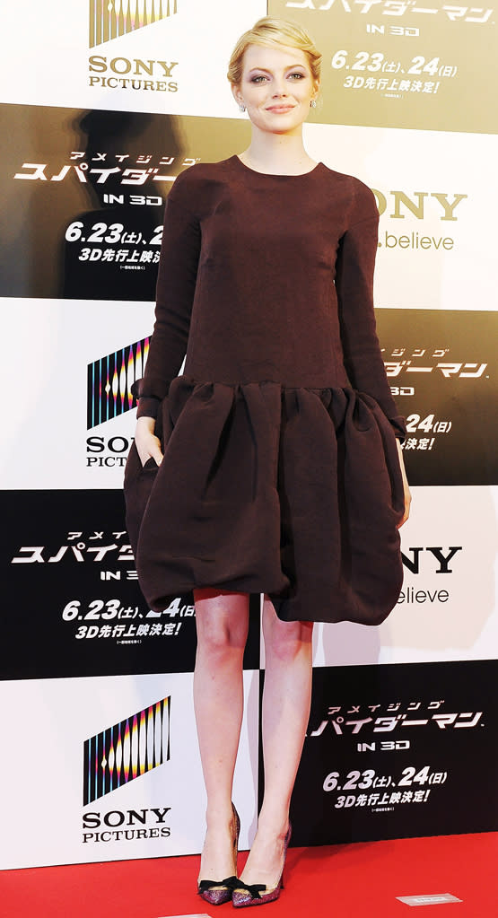 Emma Stone attends the world premiere of 'The Amazing Spider-Man' at Roppongi Hills on June 13, 2012 in Tokyo, Japan.