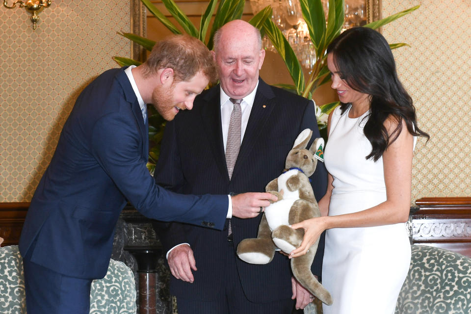 The Duke and Duchess of Sussex received hundreds of baby gifts during their autumn royal tour [Photo: Getty]