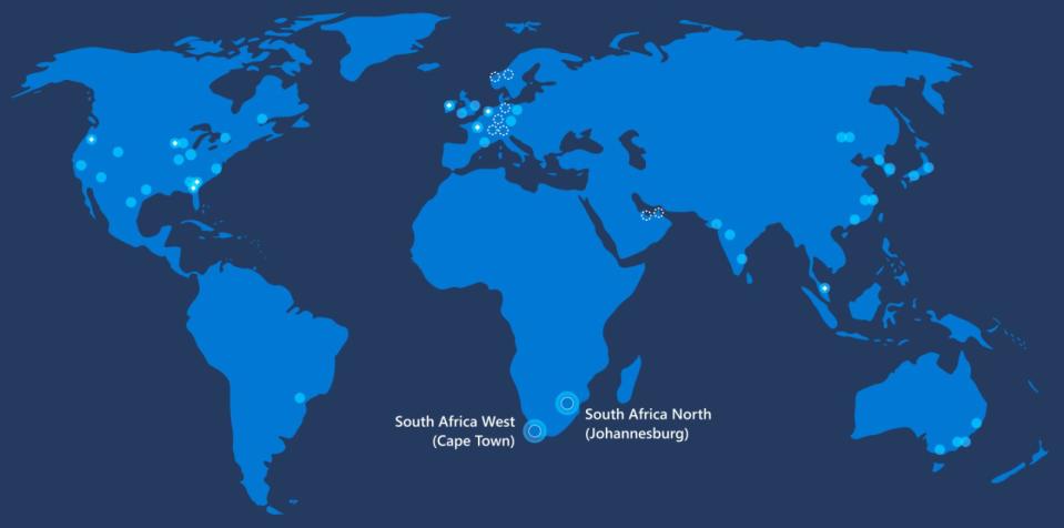 Microsoft has become the first major cloud provider to open a data center inSouth Africa