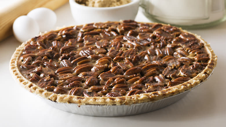 Whole pecan pie