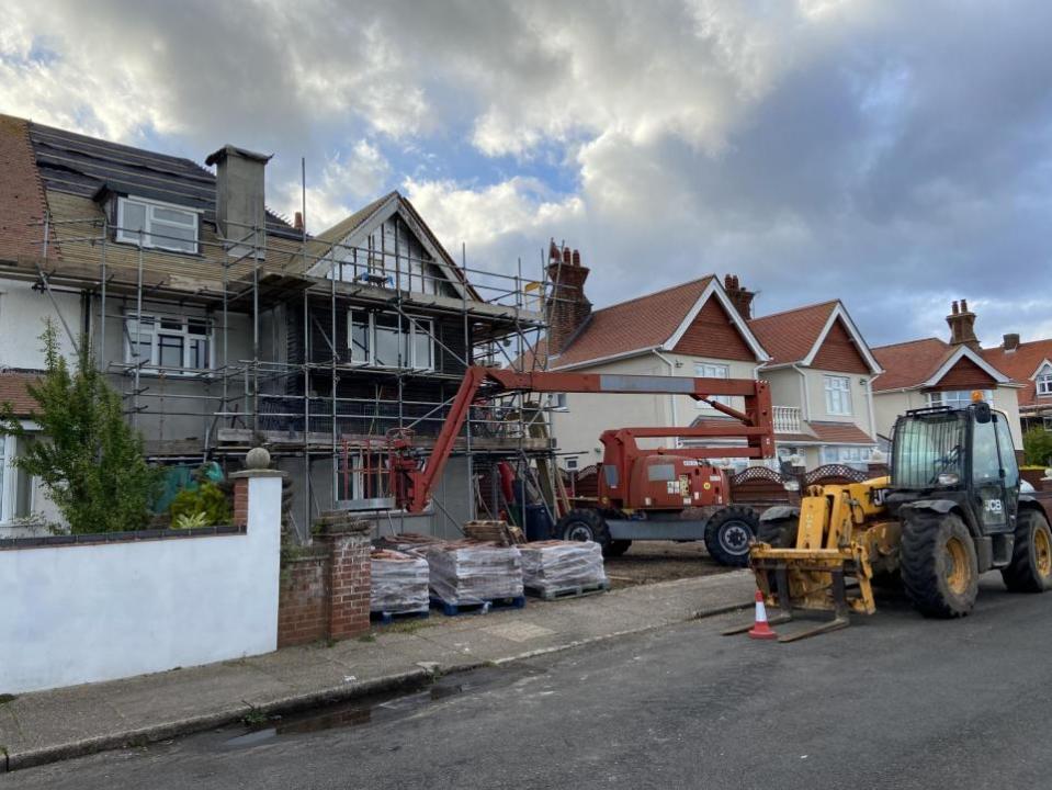 Eastern Daily Press: Work continues at the home, which includes chimneys being rebuilt