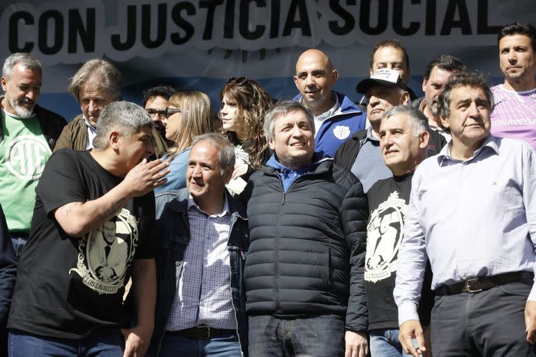 Máximo Kirchner en el acto de Plaza de Mayo