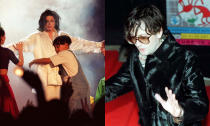 <p>The King of Pop was challenged by big Brit Pop star in 1996 when Jarvis Cocker took exception to Michael Jackson's performance of Earth Song and invaded the stage to shake his behind to viewers. He later described his actions a "form of protest" against Jackson portraying himself as "some kind of Christ-like figure". (PA)</p> 