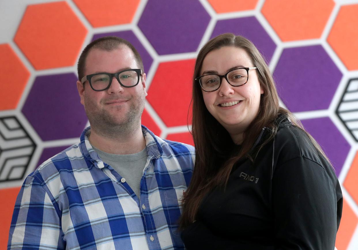 Owners and Missy and Jacob Jensen at their business, Catch Fire Creations in Menasha, Wis. on Tuesday, July 2, 2024. 
Wm. Glasheen USA TODAY NETWORK-Wisconsin