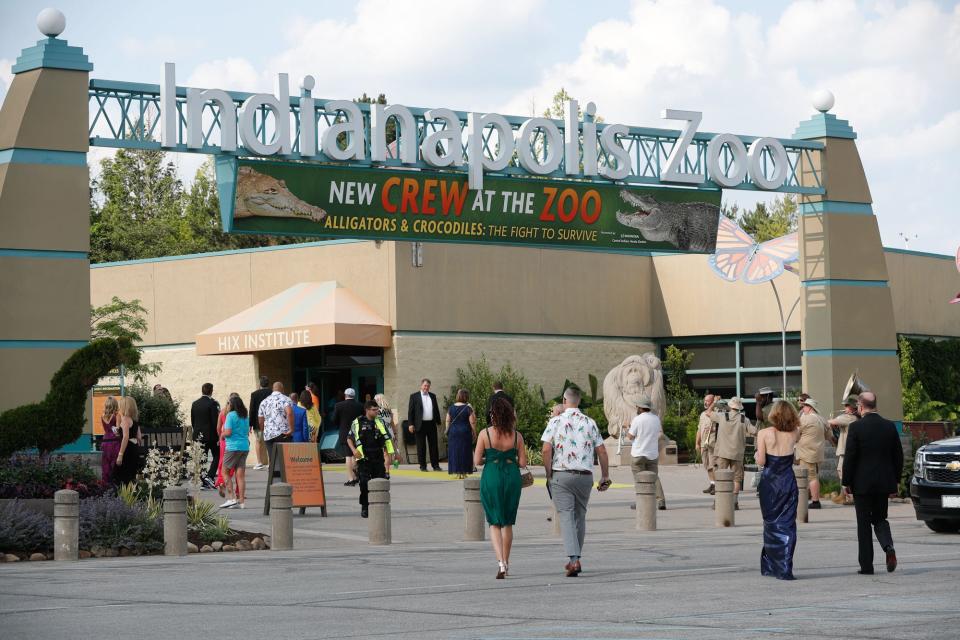 The Indianapolis Zoo, which awards the biennial Indianapolis Prize, announced 10 finalists for the new Emerging Conservationist Award. The new award celebrates an early career conservationist with a $50,000 prize. Here, guests arrive for the Indianapolis Zoo's Zoobilation 2021 Bayou Bash, on Friday, June 11, 2021.