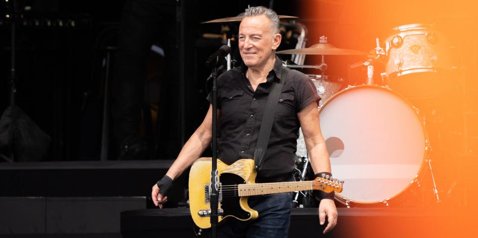 Bruce Springsteen on stage at London’s Hyde Park on July 8, 2023 (Photo by James Manning/PA Images via Getty Images)