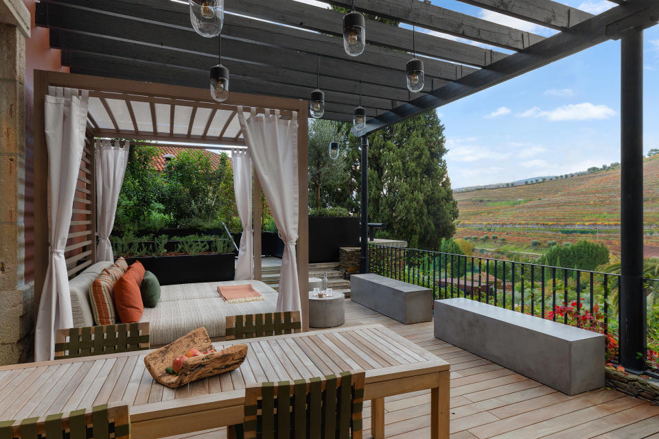 An outdoor resting spot at the Six Senses Douro Valley in Portugal | Courtesy Six Senses Douro Valley