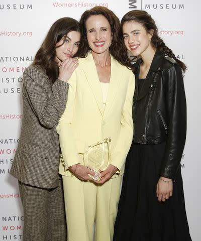 Rachel Murray/Getty Images Rainey Qualley, Andie MacDowell, and Margaret Qualley