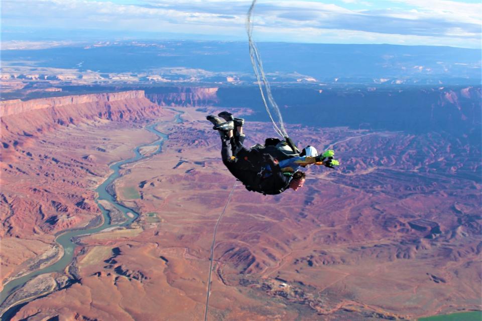 Skydiving into Sorrel River Ranch Resort and Spa in Utah