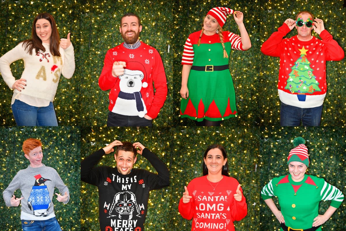 Jump the shark: The original earnestness of the Christmas jumper has been replaced. Today they are items made of pure lols (Getty)
